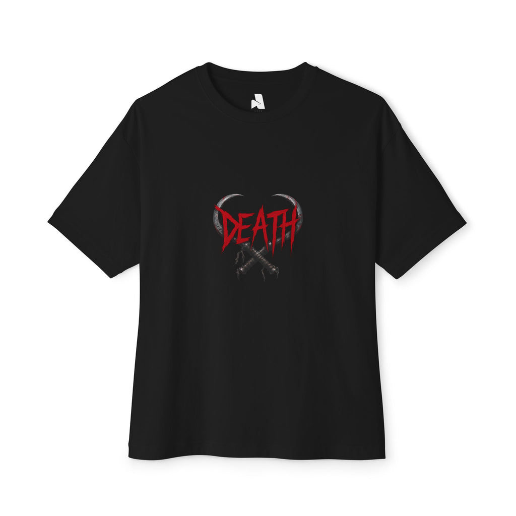 Death Graphic Tee — Gothic Punk Oversized Boxy T-Shirt