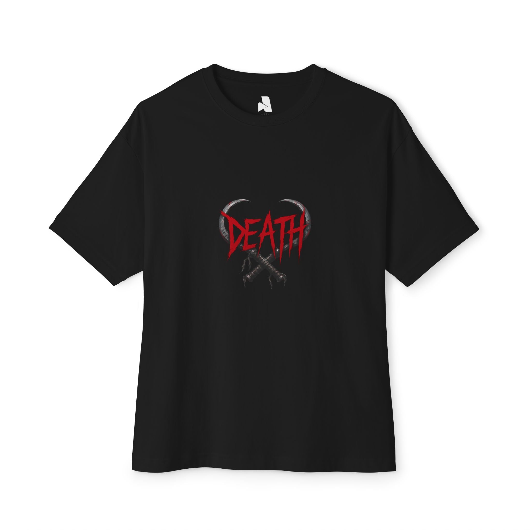 Death Graphic Tee — Gothic Punk Oversized Boxy T-Shirt