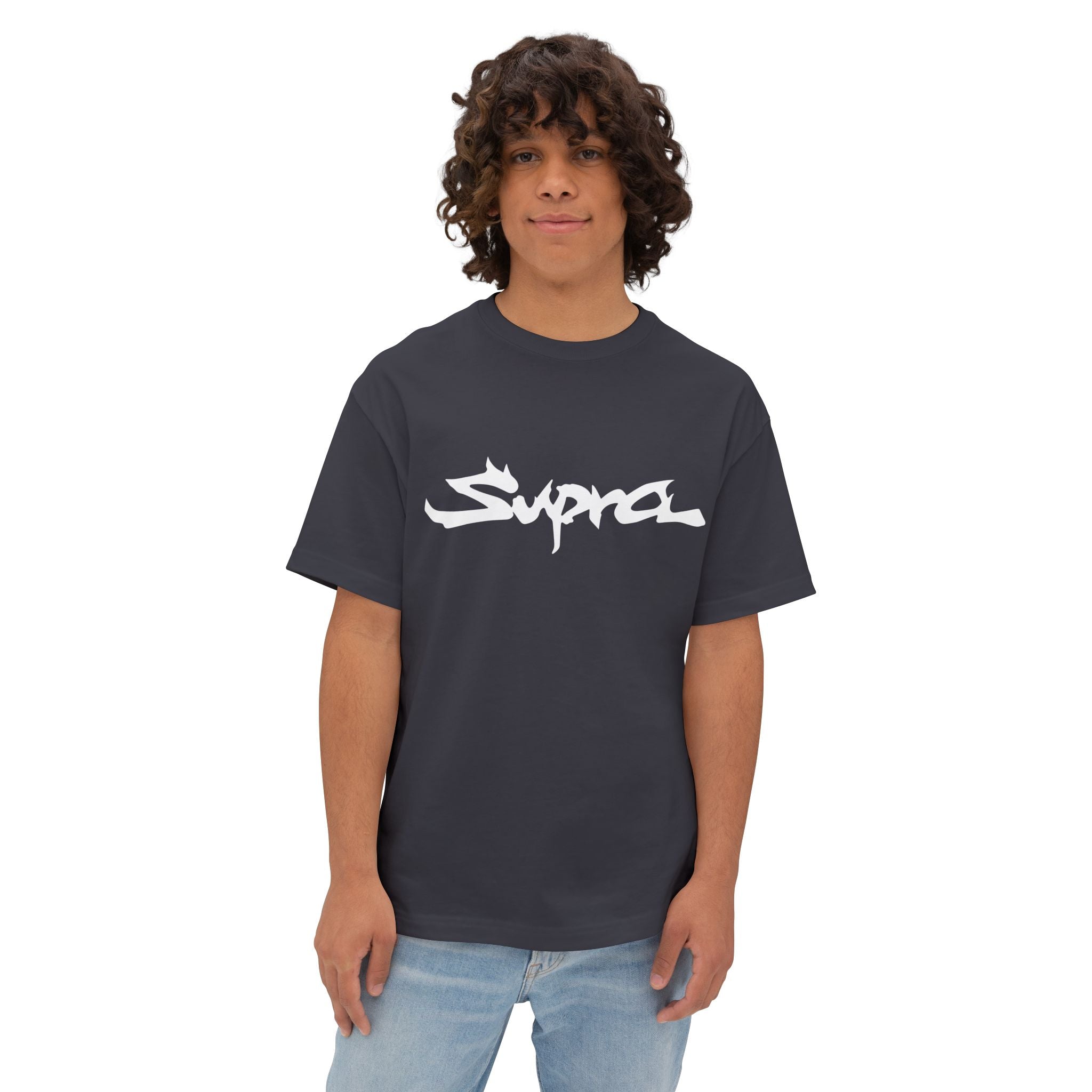 T-Shirt — 'Supra' Graffiti Logo Oversized Boxy Tee