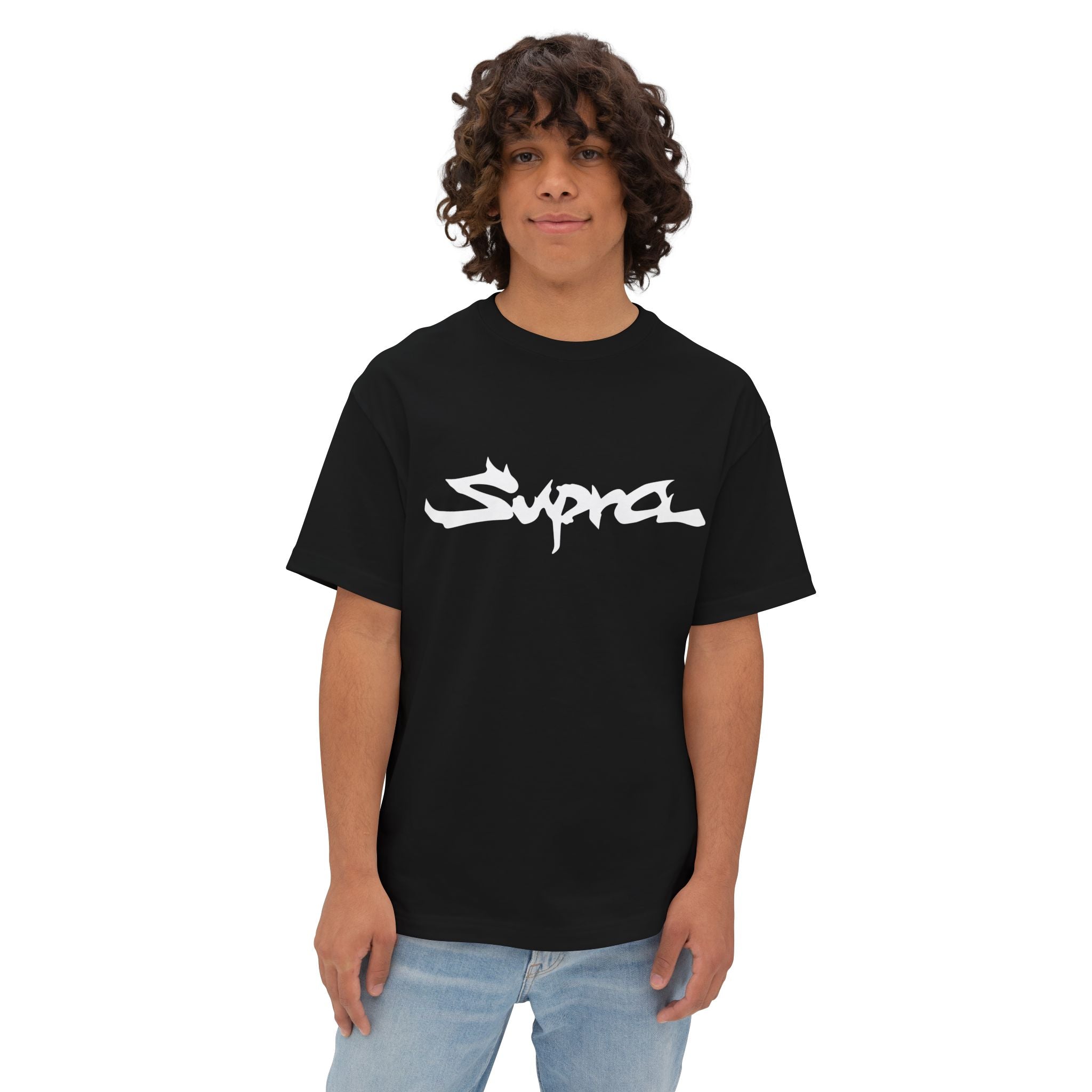 T-Shirt — 'Supra' Graffiti Logo Oversized Boxy Tee