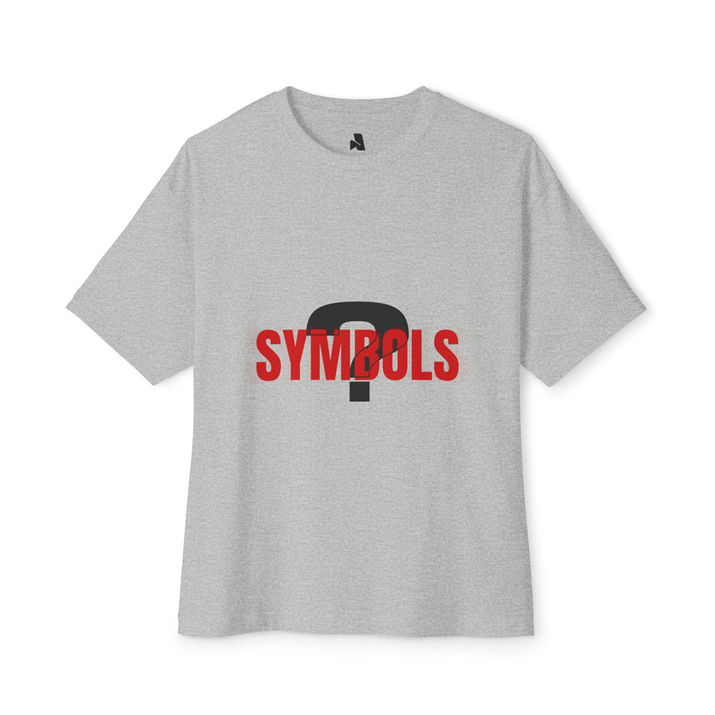 Boxy Tee — 'SYMBOLS?' Graphic Oversized Cotton Tee
