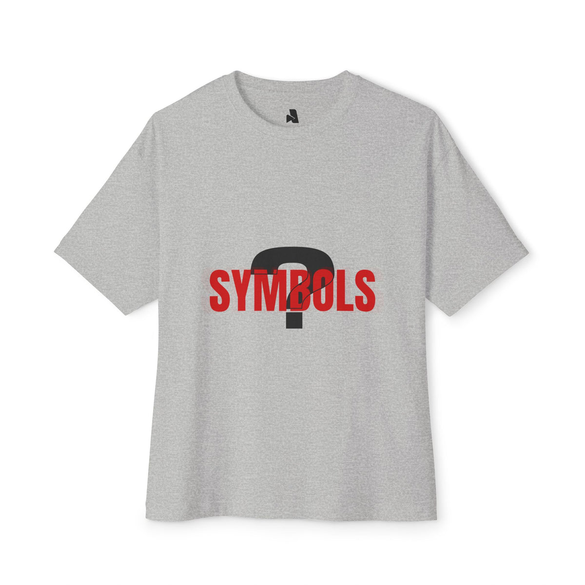 Boxy Tee — 'SYMBOLS?' Graphic Oversized Cotton Tee