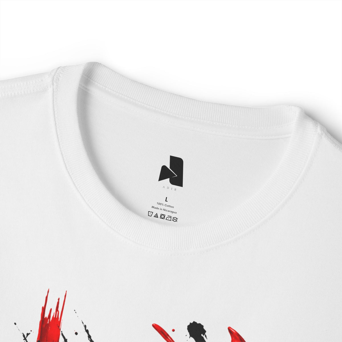 Boxy Tee — Red & Black Grunge X Graphic