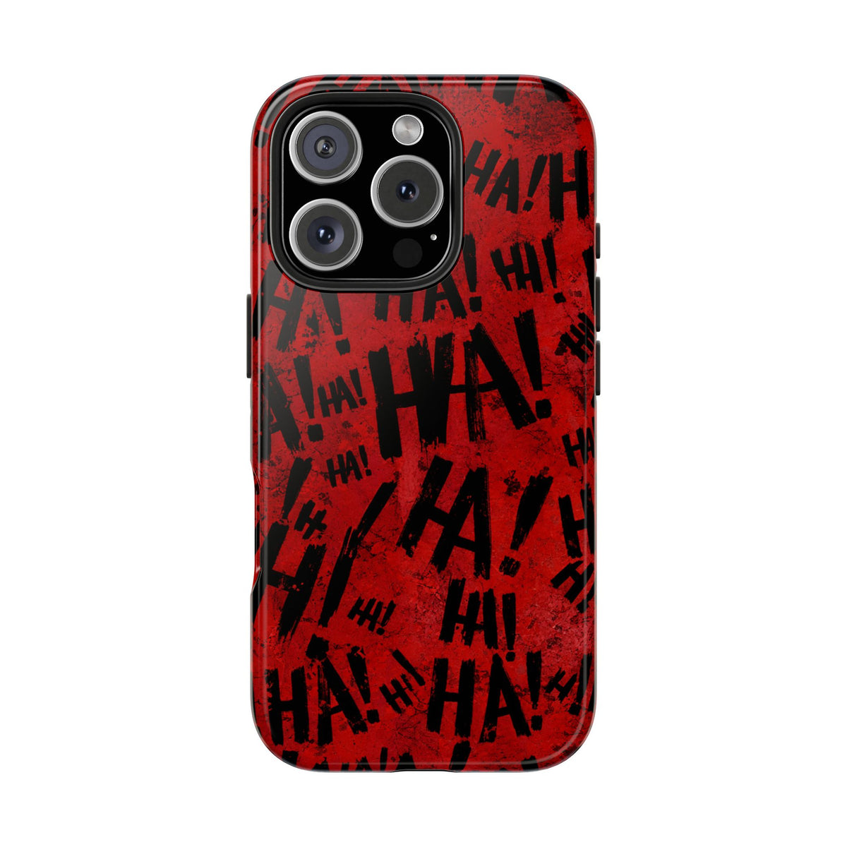 Phone Case — Red "HA!" Comic Laugh Pattern Tough Case