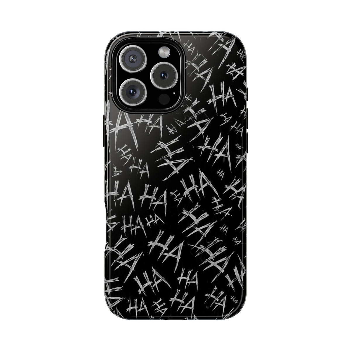 Phone Case — Black 'HA' Graffiti Pattern Protective Case
